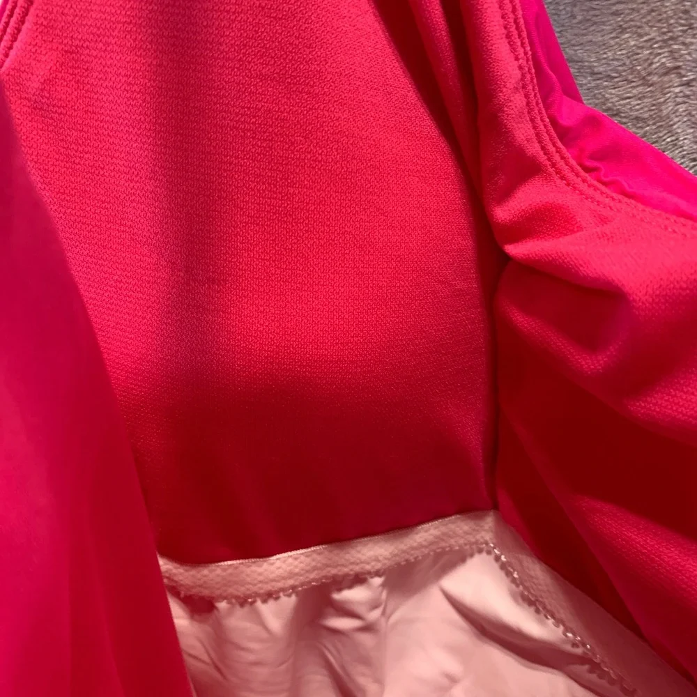 Lauren Ralph Lauren Pink One-Shoulder Ruched One-Piece Swimsuit 14 20201004
